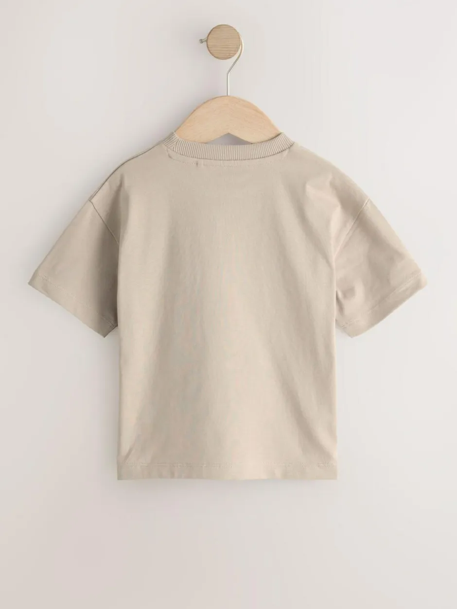 Next Cement Smile Short Sleeve Small Graphic T-Shirt (3mths-7yrs) New