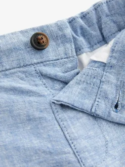 Next Chambray Blue Chino Shorts (3mths-7yrs) Online