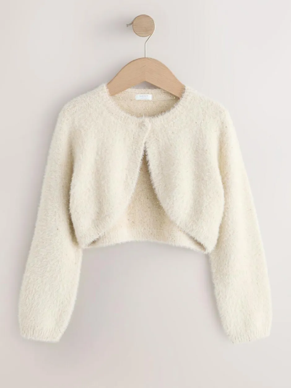 Next Fluffy Occasion Shrug (12mths-16yrs) Champagne New