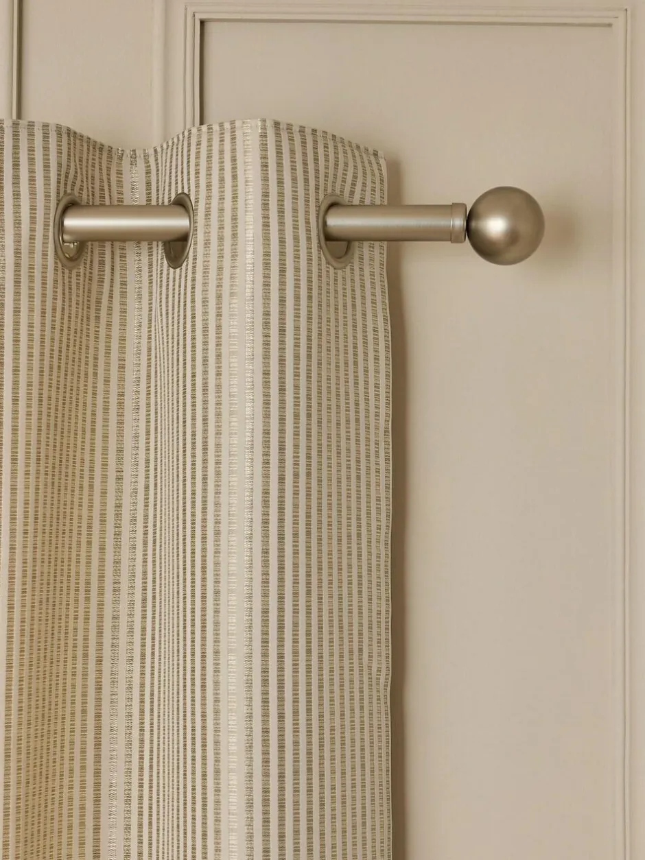 Next Champagne Gold Stripe Jacquard Eyelet Lined Curtains Discount