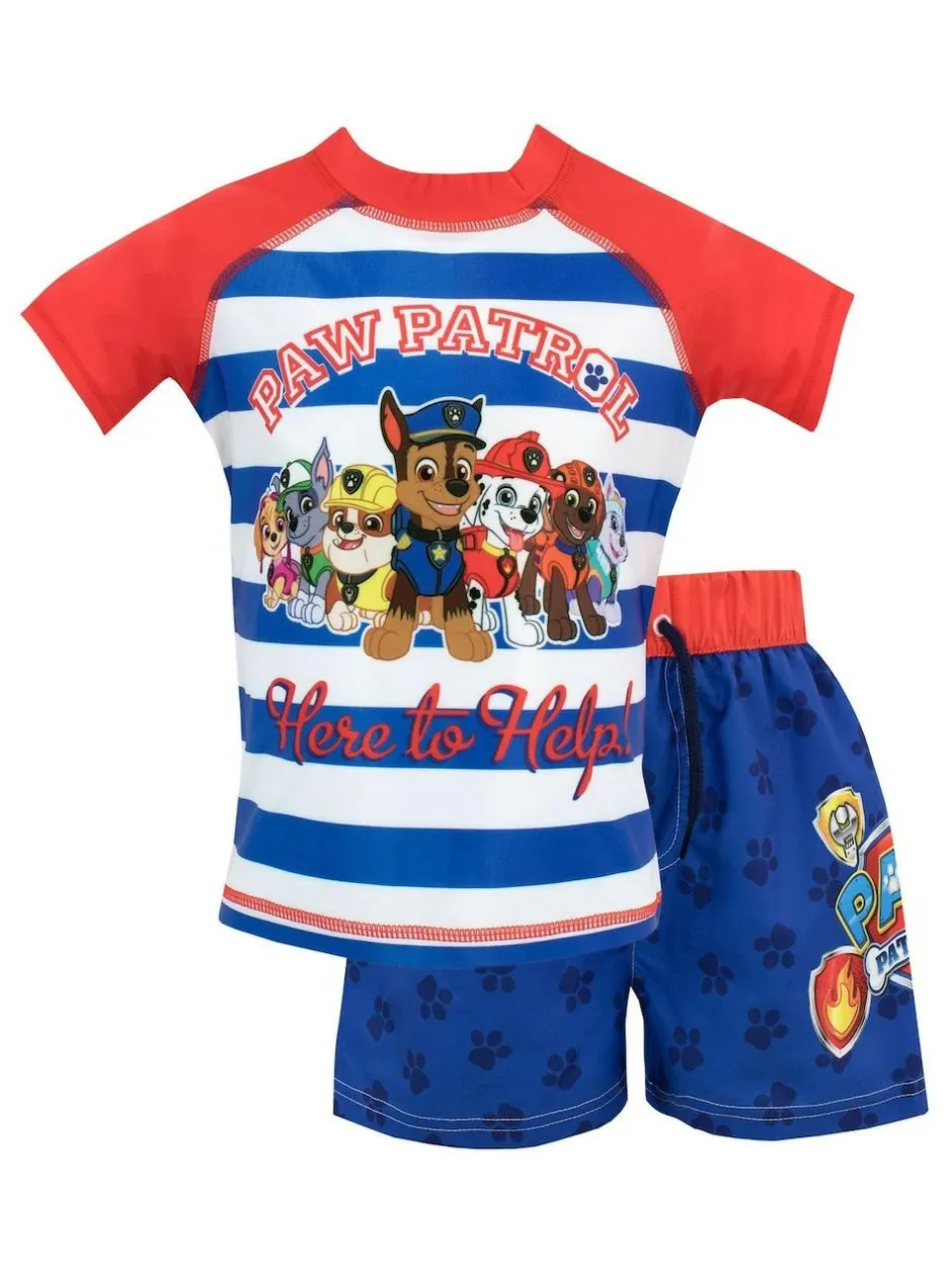 Character Blue White Paw Patrol Swim Set