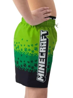 Character Green Minecraft Creeper Swimming Trunks Clearance