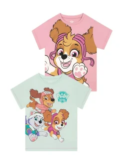 Character Pink Girls PAW Patrol T-Shirts 2 Pack Hot