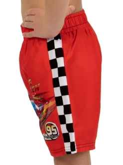 Character Red Disney Cars Lightning McQueen Print Swim Shorts New