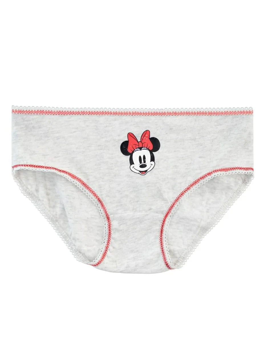 Character Red Minnie Mouse 100% Cotton Briefs 5 Pack Clearance