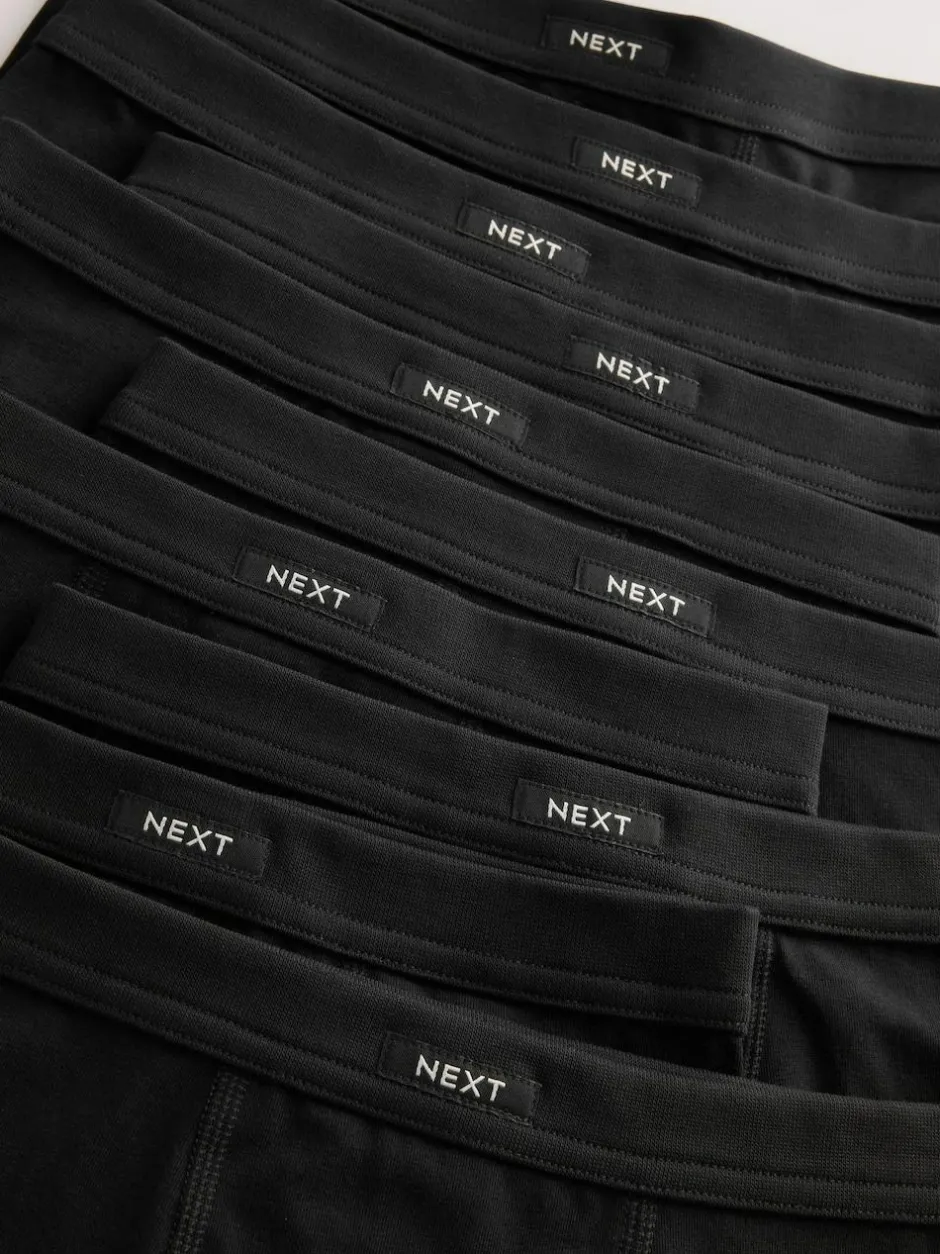 Next Soft Waistband Trunks 10 Pack (2-16yrs) Charcoal Black New