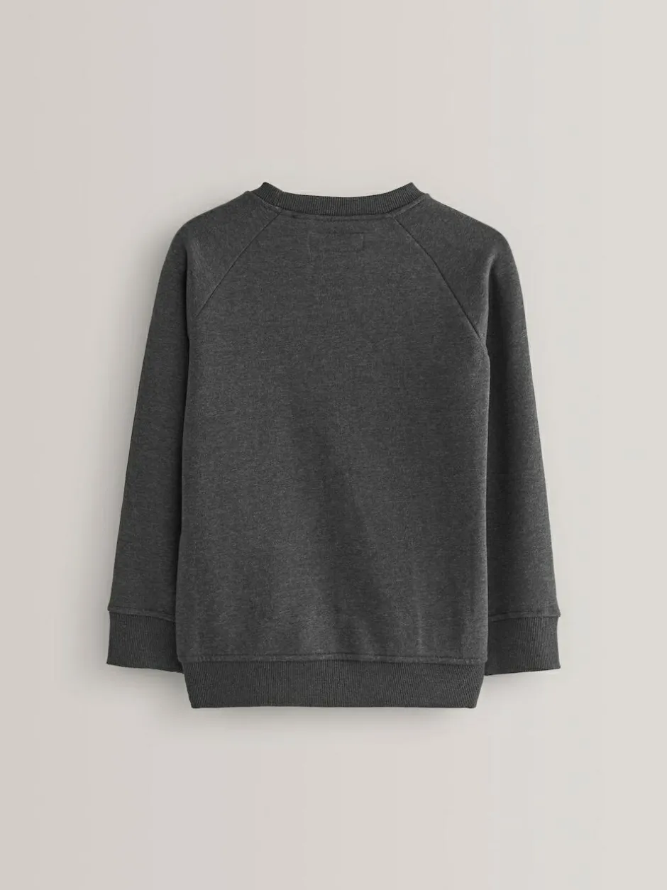 Next Charcoal Crew Neck School Sweater (3-17yrs) Clearance