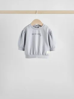 Next Charcoal Grey & Cream Baby Sweatshirt & Joggers 6 Piece Set (0mths-2yrs) Charcoal Grey & Cream Clearance