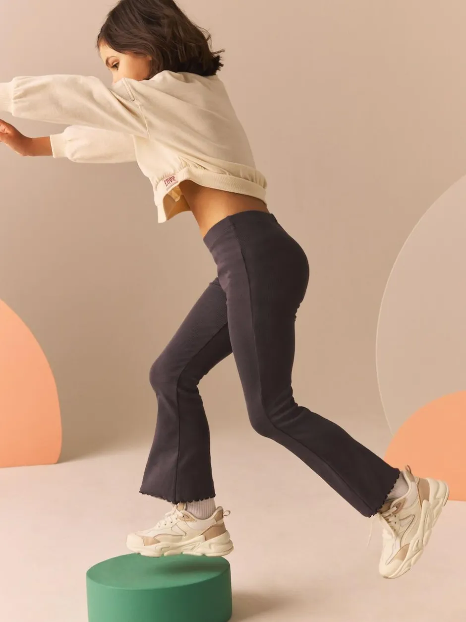 Next Charcoal Grey 1 Pack Rib Flare Leggings (3-16yrs) Discount