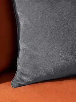 Next Charcoal Grey 59 x 59cm Soft Velour Cushion Discount