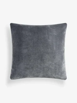 Next Charcoal Grey 59 x 59cm Soft Velour Cushion Discount