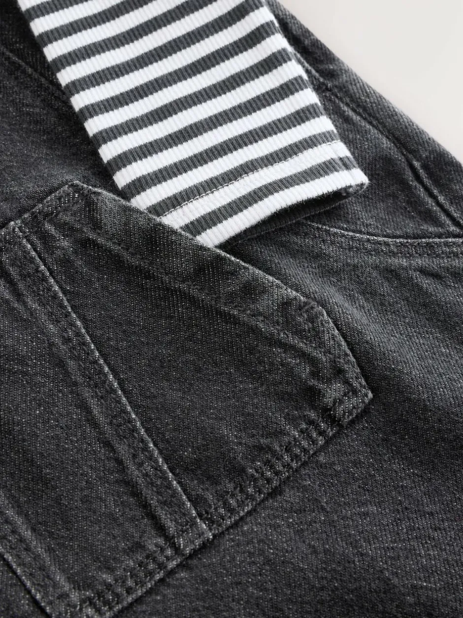 Next Baby Denim Dungarees and Bodysuit Set (0mths-2yrs) Charcoal Grey Best