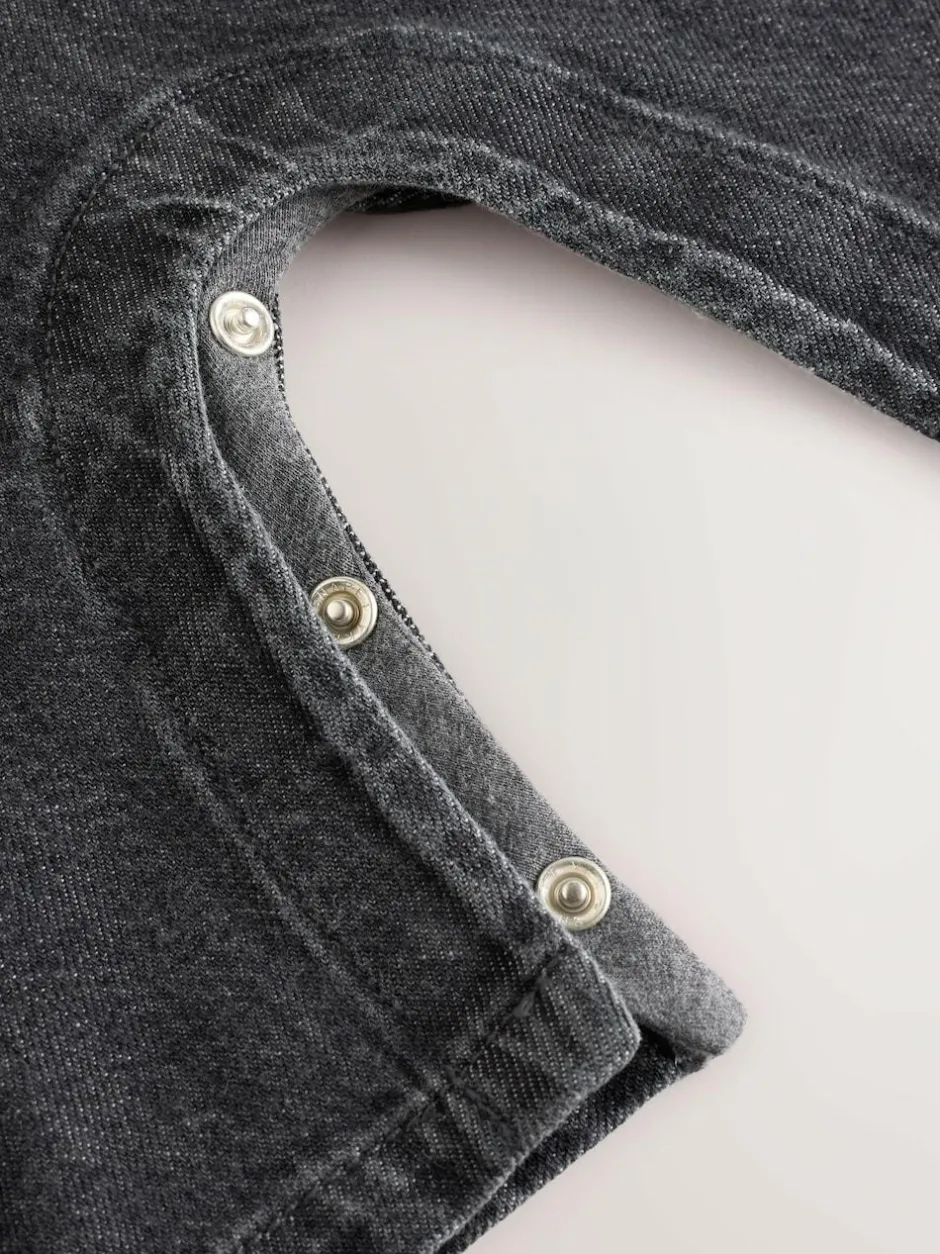 Next Baby Denim Dungarees and Bodysuit Set (0mths-2yrs) Charcoal Grey Best