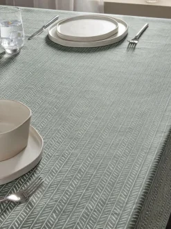 Next Charcoal Grey Chevron Wipe Clean Tablecloth Sale