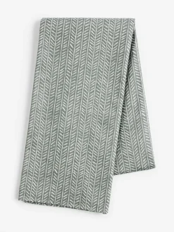 Next Charcoal Grey Chevron Wipe Clean Tablecloth Sale
