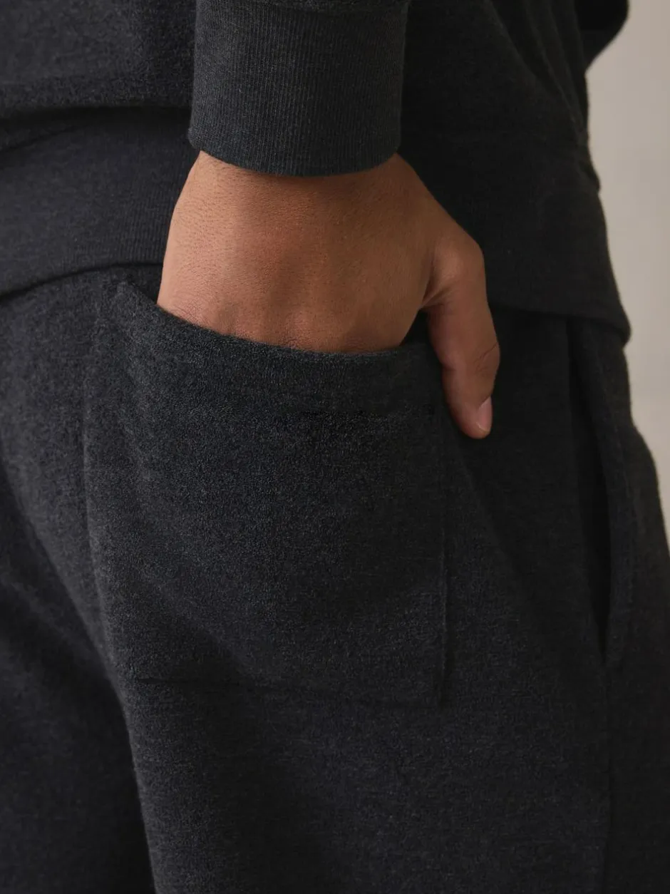Next Charcoal Grey Hooded Towelling Pyjamas Set Clearance
