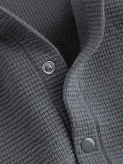 Next Lightweight Textured Jersey Baby Jacket (0mths-2yrs) Charcoal Grey New