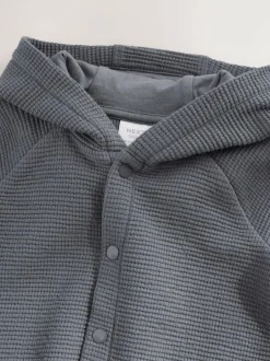 Next Lightweight Textured Jersey Baby Jacket (0mths-2yrs) Charcoal Grey New