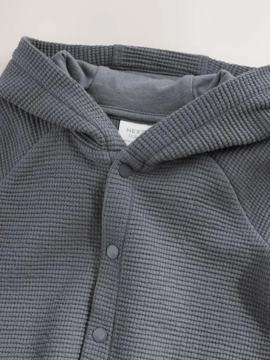 Next Lightweight Textured Jersey Baby Jacket (0mths-2yrs) Charcoal Grey New