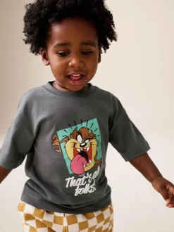 Next Charcoal Grey Looney Tunes Short Sleeve T-Shirt (3mths-8yrs) Best