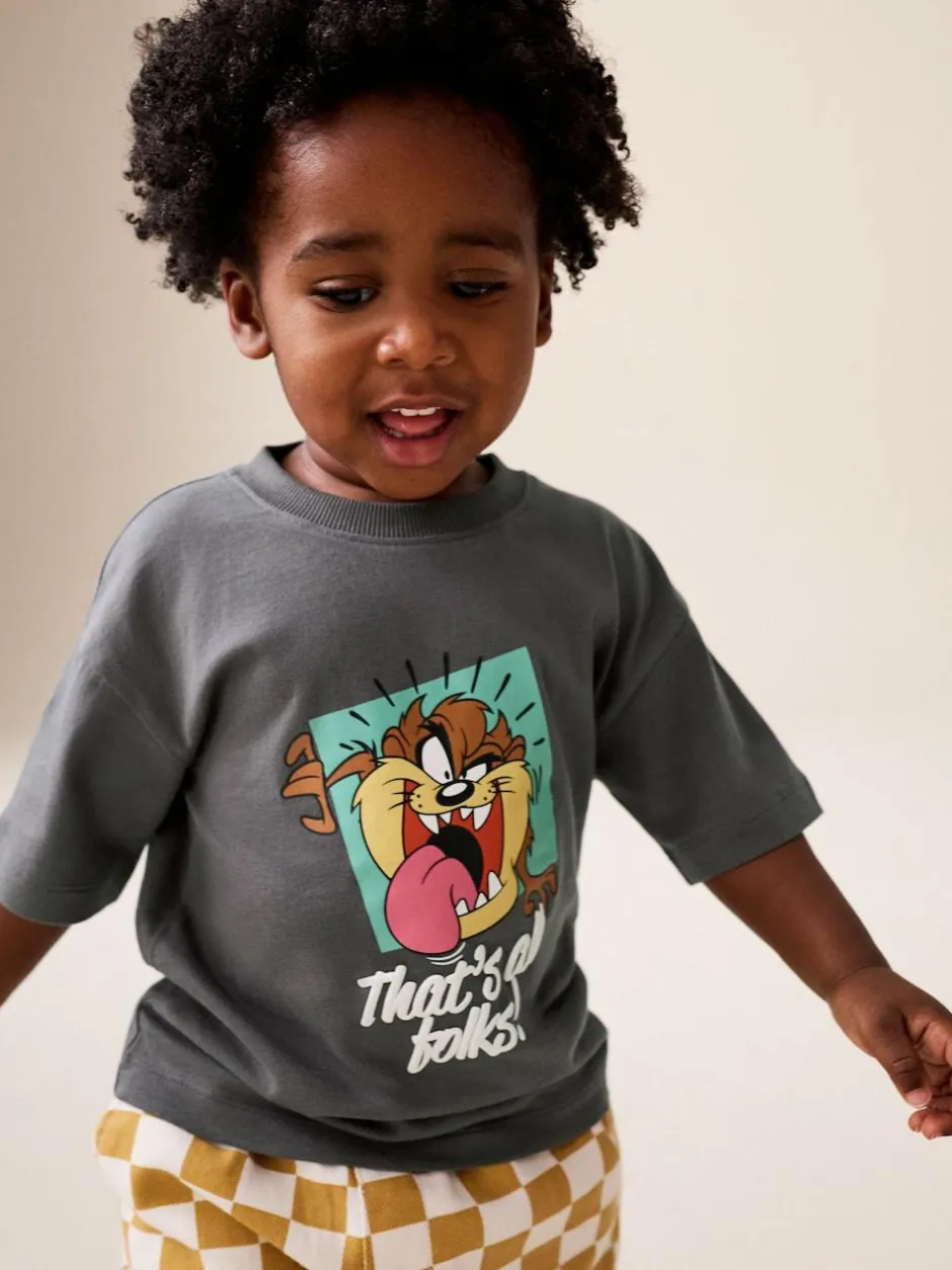 Next Charcoal Grey Looney Tunes Short Sleeve T-Shirt (3mths-8yrs) Best