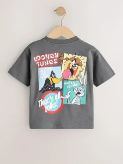 Next Charcoal Grey Looney Tunes Short Sleeve T-Shirt (3mths-8yrs) Best