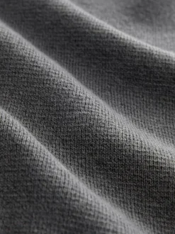 Next Charcoal Grey Plain N.Premium Regular Fit 100% Cotton Premium Quarter Zip Jumper Hot