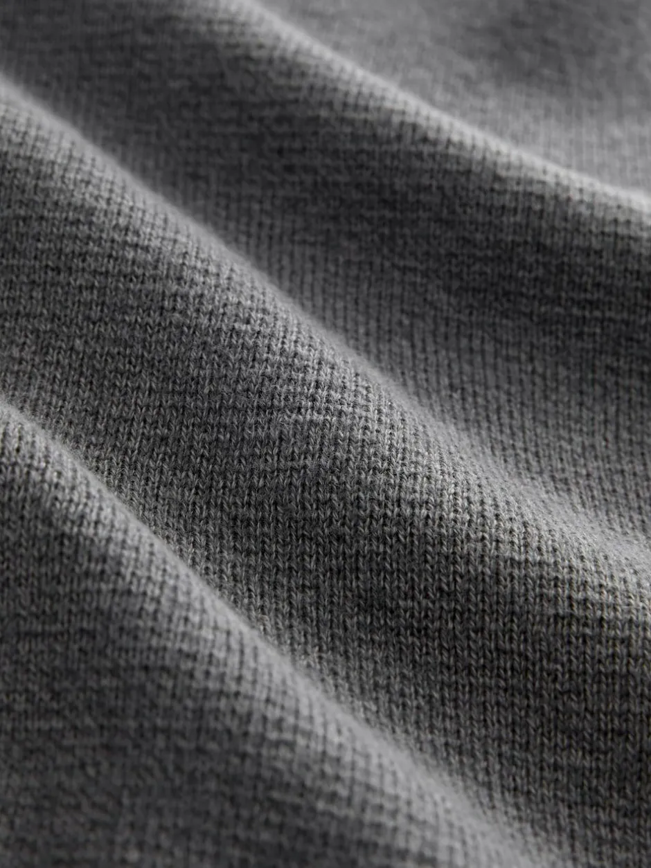 Next Charcoal Grey Plain N.Premium Regular Fit 100% Cotton Premium Quarter Zip Jumper Hot