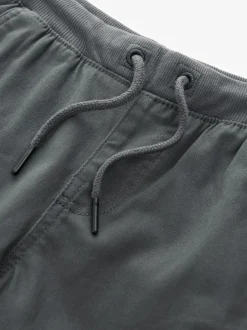 Next Regular Fit Rib Waist Pull-On Trousers (3-16yrs) Charcoal Grey Clearance