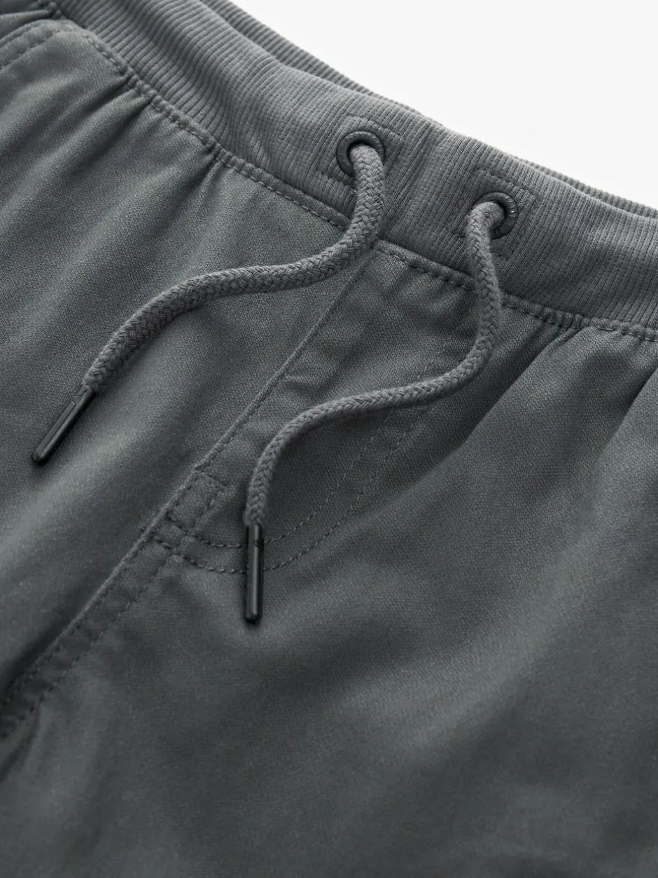 Next Regular Fit Rib Waist Pull-On Trousers (3-16yrs) Charcoal Grey Clearance