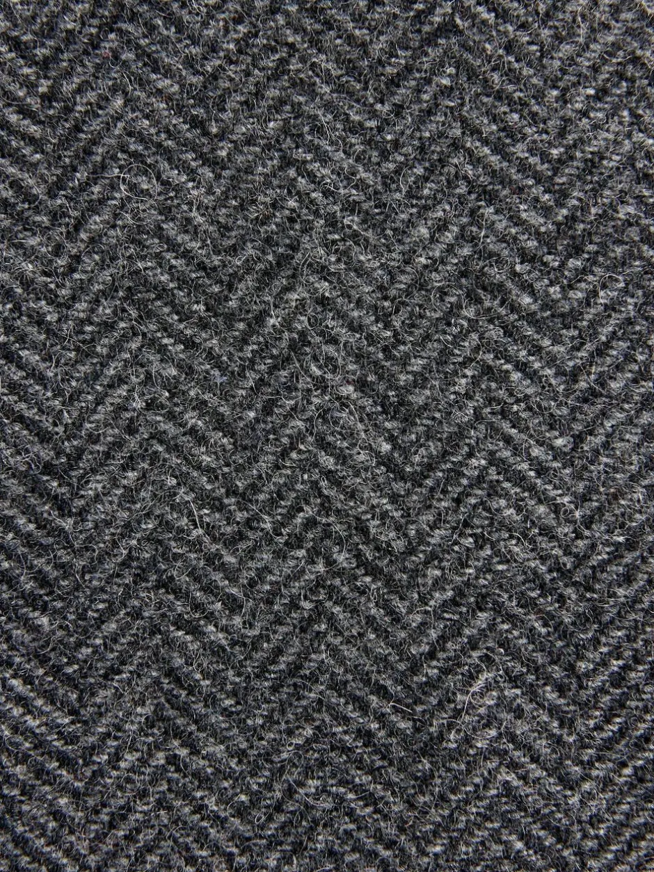 Next Regular Fit Wool Rich Herringbone Blazer Charcoal Grey
