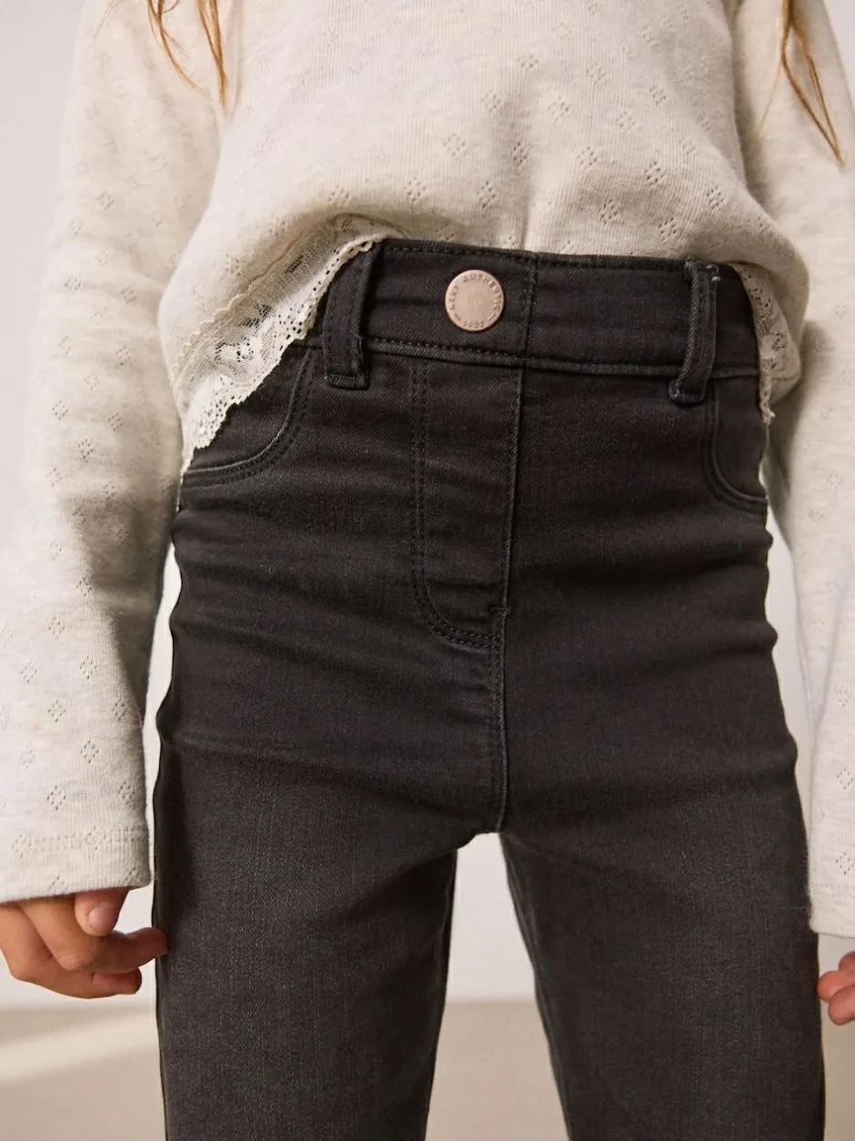 Next Regular Length Stretch Jeggings (3-16yrs) Charcoal Grey Clearance