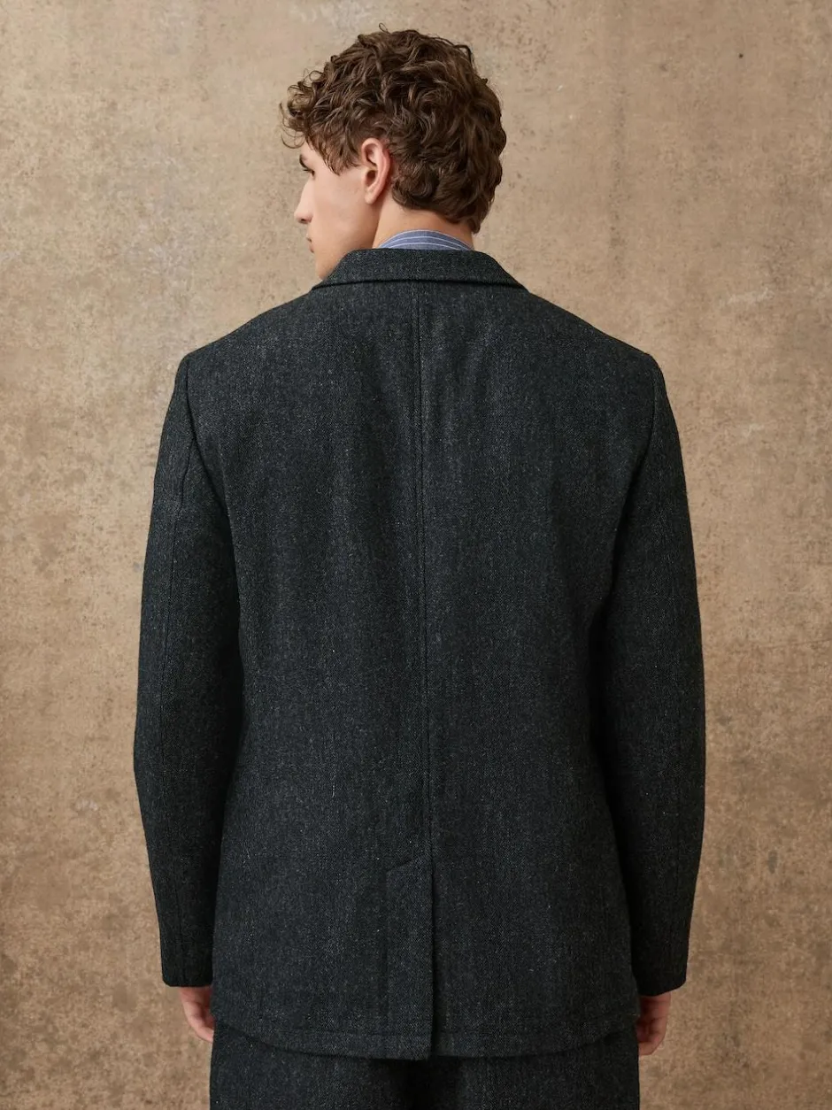 Next Relaxed Fit Wool Blend Suit Jacket Charcoal Grey New