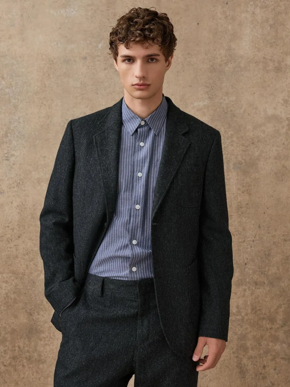Next Relaxed Fit Wool Blend Suit Jacket Charcoal Grey New