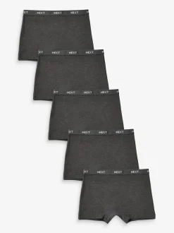 Next Charcoal Grey Short Briefs 5 Pack (2-16yrs)