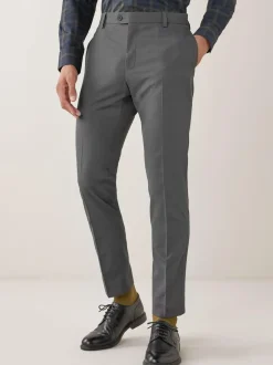 Next Skinny Fit Suit Trousers Charcoal Grey Clearance