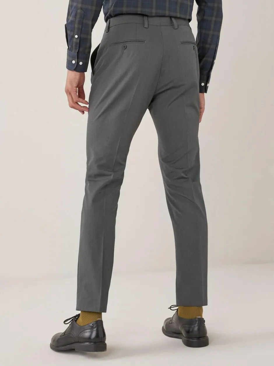 Next Skinny Fit Suit Trousers Charcoal Grey Clearance