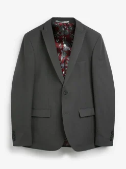 Next Skinny Fit Two Button Suit Jacket Charcoal Grey New