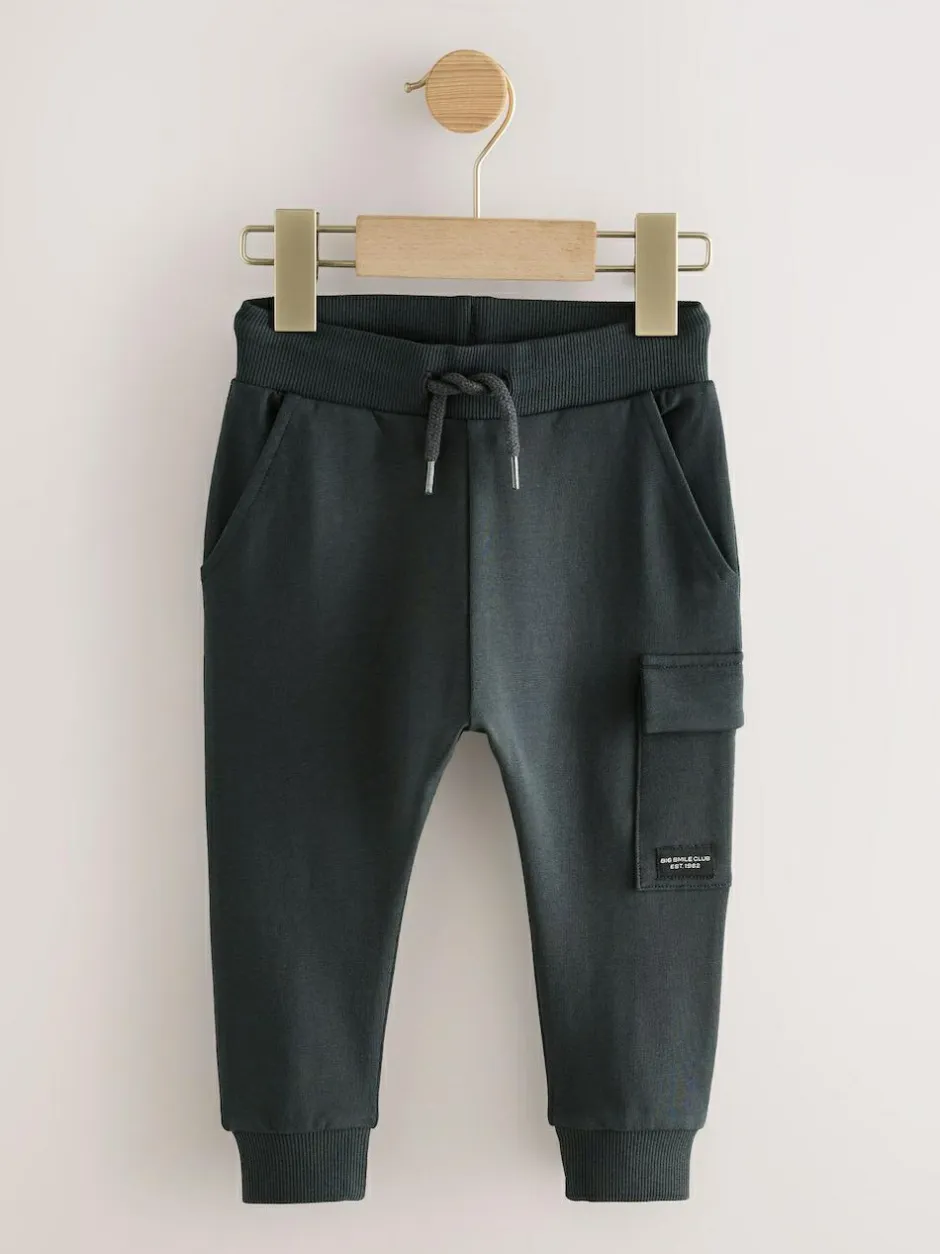 Next Charcoal Grey Skinny Utility Joggers (3mths-7yrs) New