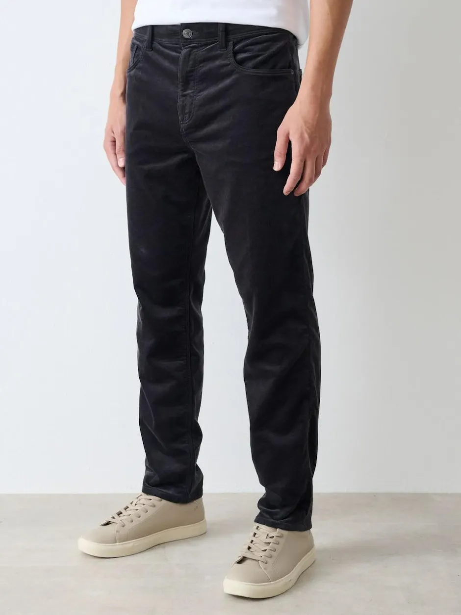 Next Slim Fit Motionflex Corduroy Stretch Trousers Charcoal Grey Discount