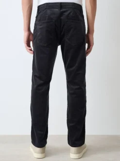 Next Slim Fit Motionflex Corduroy Stretch Trousers Charcoal Grey Discount