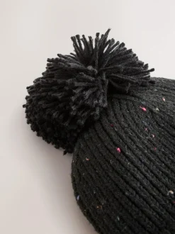 Next Sonic The Hedgehog Pom Beanie (3-16yrs) Charcoal Grey Hot