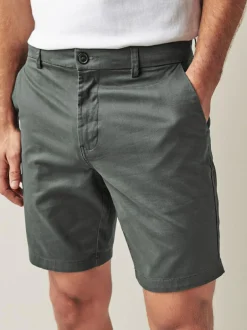 Next Charcoal Grey Straight Fit Stretch Chinos Shorts Online