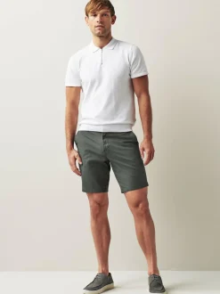Next Charcoal Grey Straight Fit Stretch Chinos Shorts Online