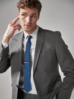 Next Tailored Fit Two Button Suit Jacket Charcoal Grey New