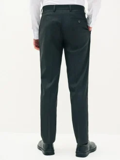 Next Tailored Fit Stretch Smart Trousers Charcoal Grey Best