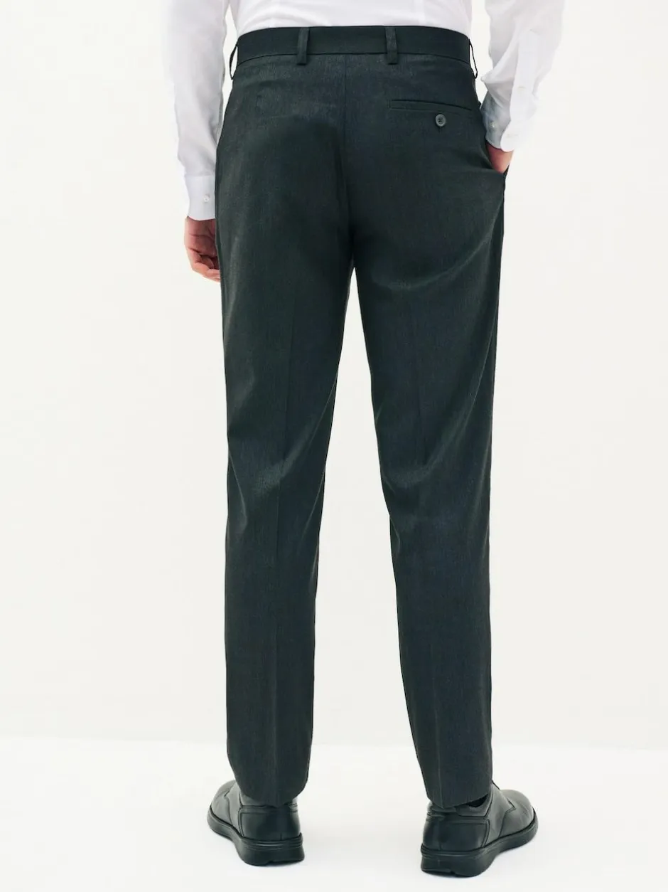 Next Tailored Fit Stretch Smart Trousers Charcoal Grey Best