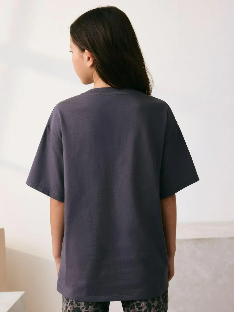 Next The Rolling Stones Band T-Shirt (3-16yrs) Charcoal Grey