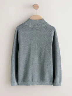 Next Charcoal Grey Twist Zip Through Knitted Cardigan (3-16yrs) Sale