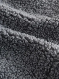 Next Borg Fleece Shacket (3mths-7yrs) Charcoal/Blue/Tan Colorblock Online